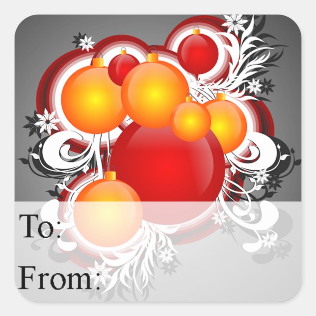 Etiqueta de presentes para Enfeites de natal 3D (Frente)