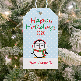 Etiqueta de presentes para feriados felizes do Pin