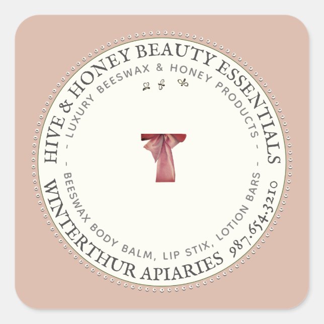 Etiqueta de presentes para produtos apiários (Frente)