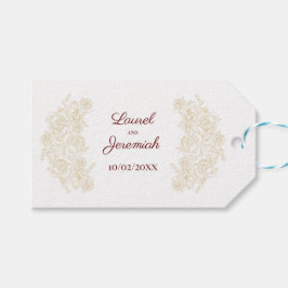 Etiqueta de presentes para Rosas de Borgonha e Our