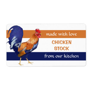 Etiqueta de Preservação da Cozinha de Rooster