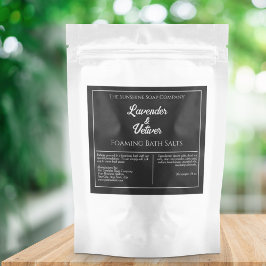 Etiqueta de produto à prova d'água branca preto si