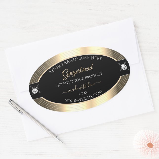 Etiqueta de produto Brilhantes brilhantes com Ouro (Envelope)