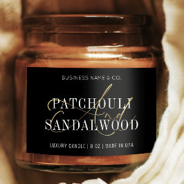 Etiqueta de produto Chic Black & Dourado Modern Ca