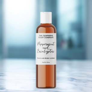 Etiqueta de Produto Cosmético Claro ou Branco à pr