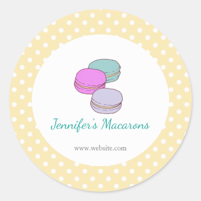 Etiqueta de Produto CUTE para Macaron Bolinhas Ama (Frente)