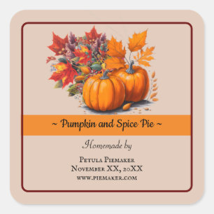 Etiqueta de Produto da Pie Pumpkin Pumpkin