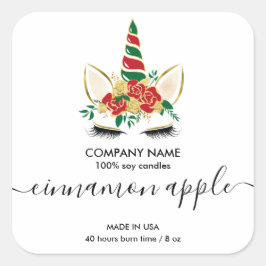 Etiqueta de produto da Unicórn de Natal