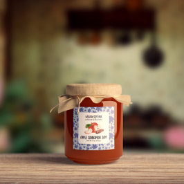 Etiqueta de produto de caramelo com canela de algo