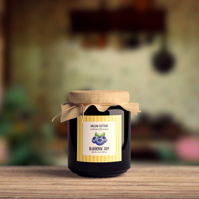 Etiqueta de produto de emperramento de mirtilo de  (Criador carregado)