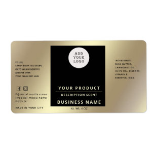 Etiqueta de produto de logotipo simples para chic
