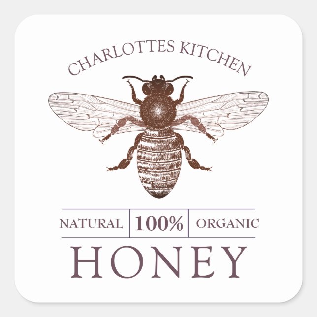 Etiqueta de produto de mel personalizada (Frente)