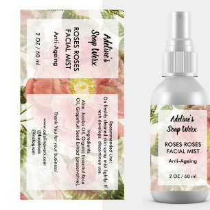 Etiqueta de Produto de Mola Aquática de Rosas Cosm