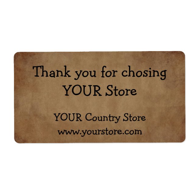 Etiqueta de produto de papel antigo (Frente)