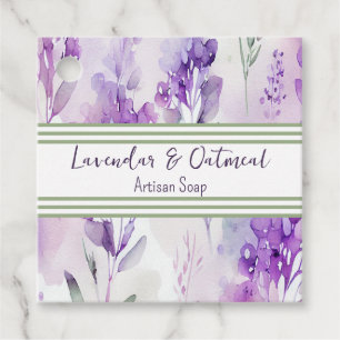 Etiqueta de Produto de Soap Lavendar Watercolor