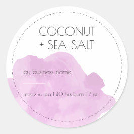 Etiqueta de produto de Vela rosa suave Design