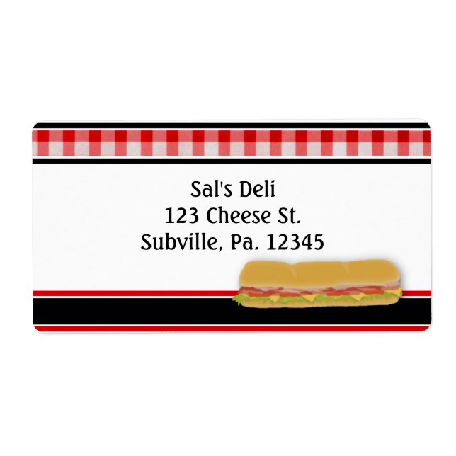 Etiqueta de produto Deli Rótulo comercial (Frente)