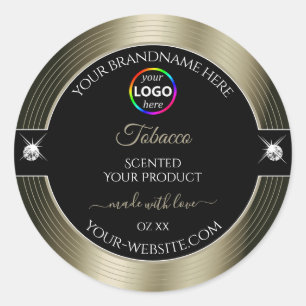 Etiqueta de produto do logotipo brilhante de plati