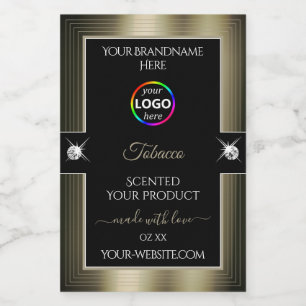 Etiqueta de produto do logotipo brilhante de plati