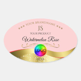 Etiqueta de produto do logotipo Dourado de onda ve