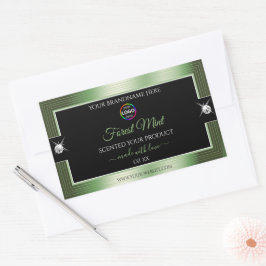 Etiqueta de produto do logotipo verde da Floresta