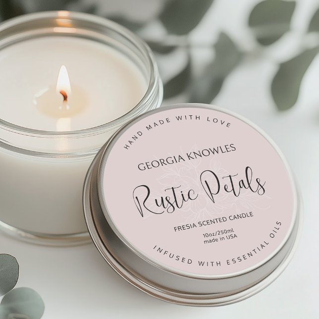 Etiqueta de produto Elegante rosa (Criador carregado)