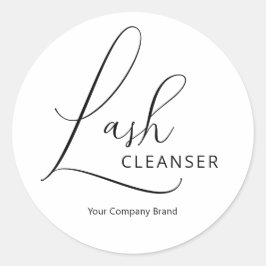 Etiqueta de Produto Eyelash Cleanser do Script Ele