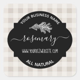 Etiqueta de produto Herb & Spice Jar