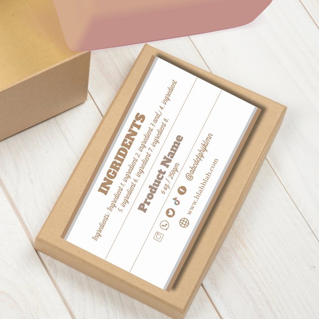 Etiqueta de produto Ingridiente (Criador carregado)