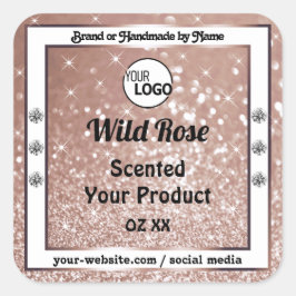 Etiqueta de produto Luxurista Rosa Dourada Glitter