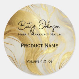 Etiqueta de produto marmorense e Dourada