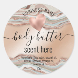 etiqueta de produto moderna da manteiga corporal