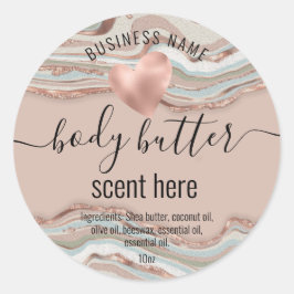 etiqueta de produto moderna da manteiga corporal