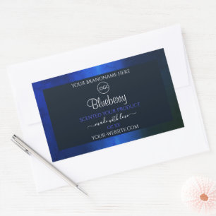 Etiqueta de produto padrão azul esmerilado Elegant