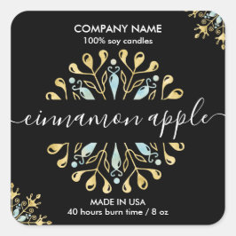 Etiqueta de produto para a vela do floco de neve d