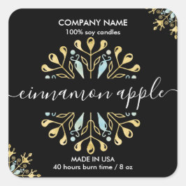 Etiqueta de produto para a vela do floco de neve d