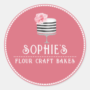 Etiqueta de produto para o logotipo Baker Cor-de-R