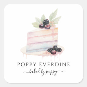 Etiqueta de Produto para pastelaria de aquarelas