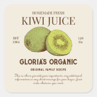 Etiqueta de Produto Personalizada do Sumo de Fruta