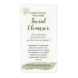 Etiqueta de produto primavera Green Lotus DIY Beau