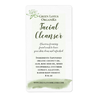 Etiqueta de produto primavera Green Lotus DIY Beau