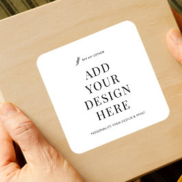 Etiqueta de produto quadrada de impressão personal