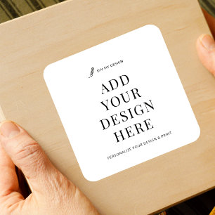 Etiqueta de produto quadrada de impressão personal