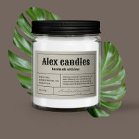 Etiqueta de produto Vintage Retro Typografia Candl