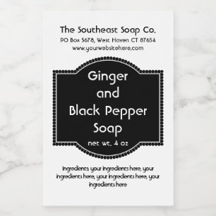 Etiqueta de produtos Black and White Bath