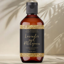 Etiqueta de produtos cosméticos de luxo - Largura 