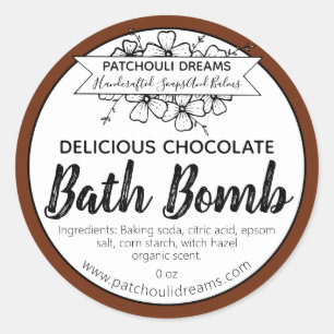 Etiqueta de proteção personalizável de chocolat
