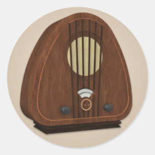 Etiqueta de rádio antiquado