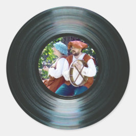 Etiqueta de Registro de Música do Vinil Preto &Víd