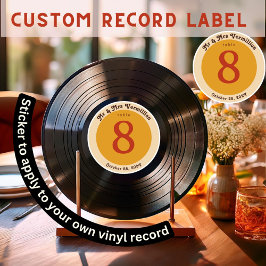 Etiqueta de Registro de Vinilo Groovy Sticker para